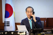한덕수 대통령 권한대행 국무총리, 청해부대장 격려 통화